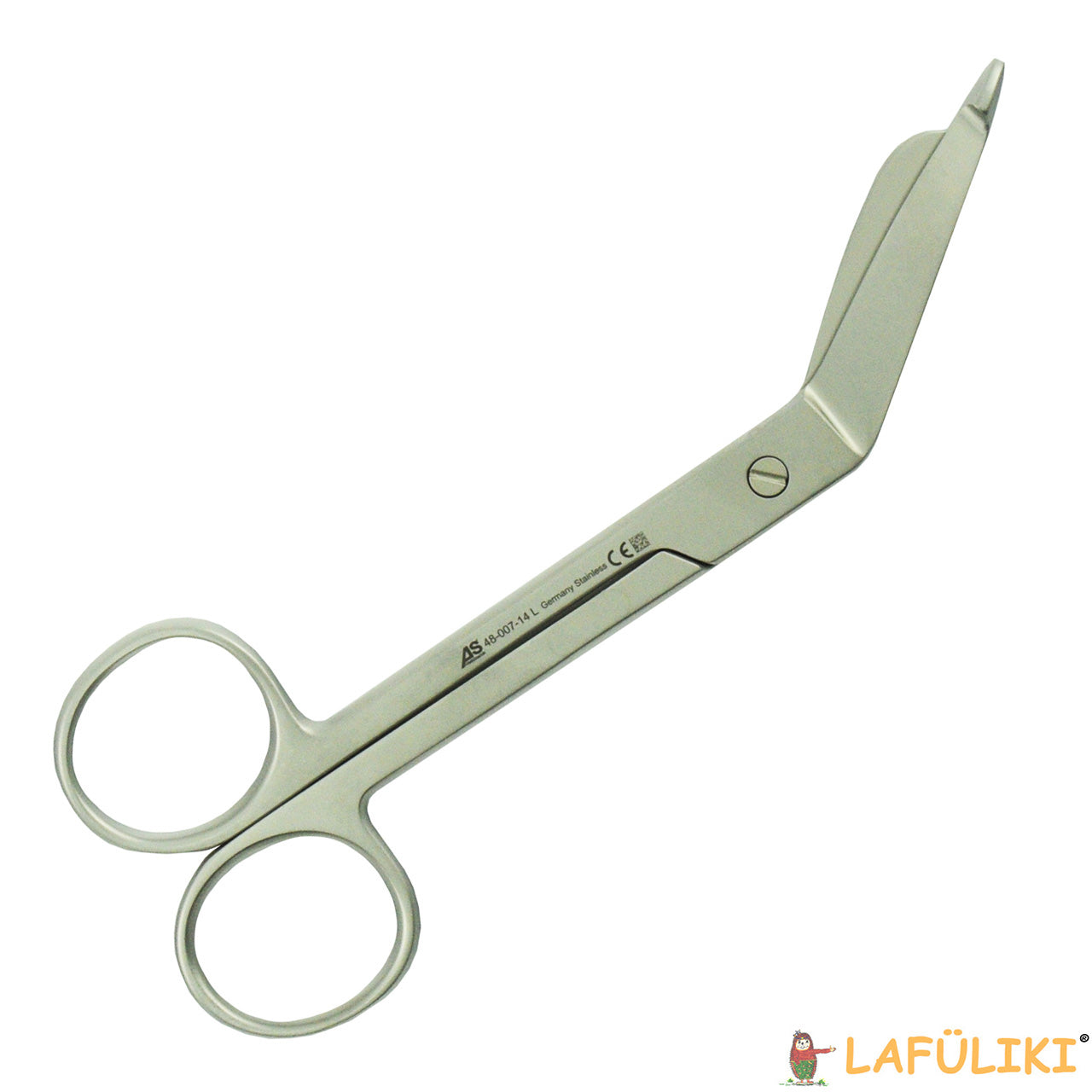 Verbandsschere-Linkshaender-Lister-14cm-Krankenhaus-Arzt-schere-48-007-14L-lafueliki