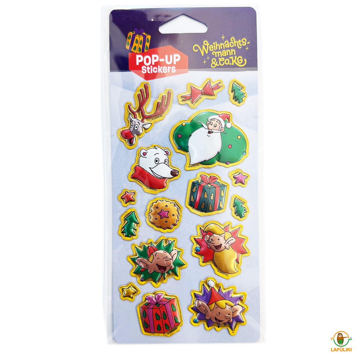 Weihnachtsmann & Co. KG Pop-up-Sticker · 16 Aufkleber