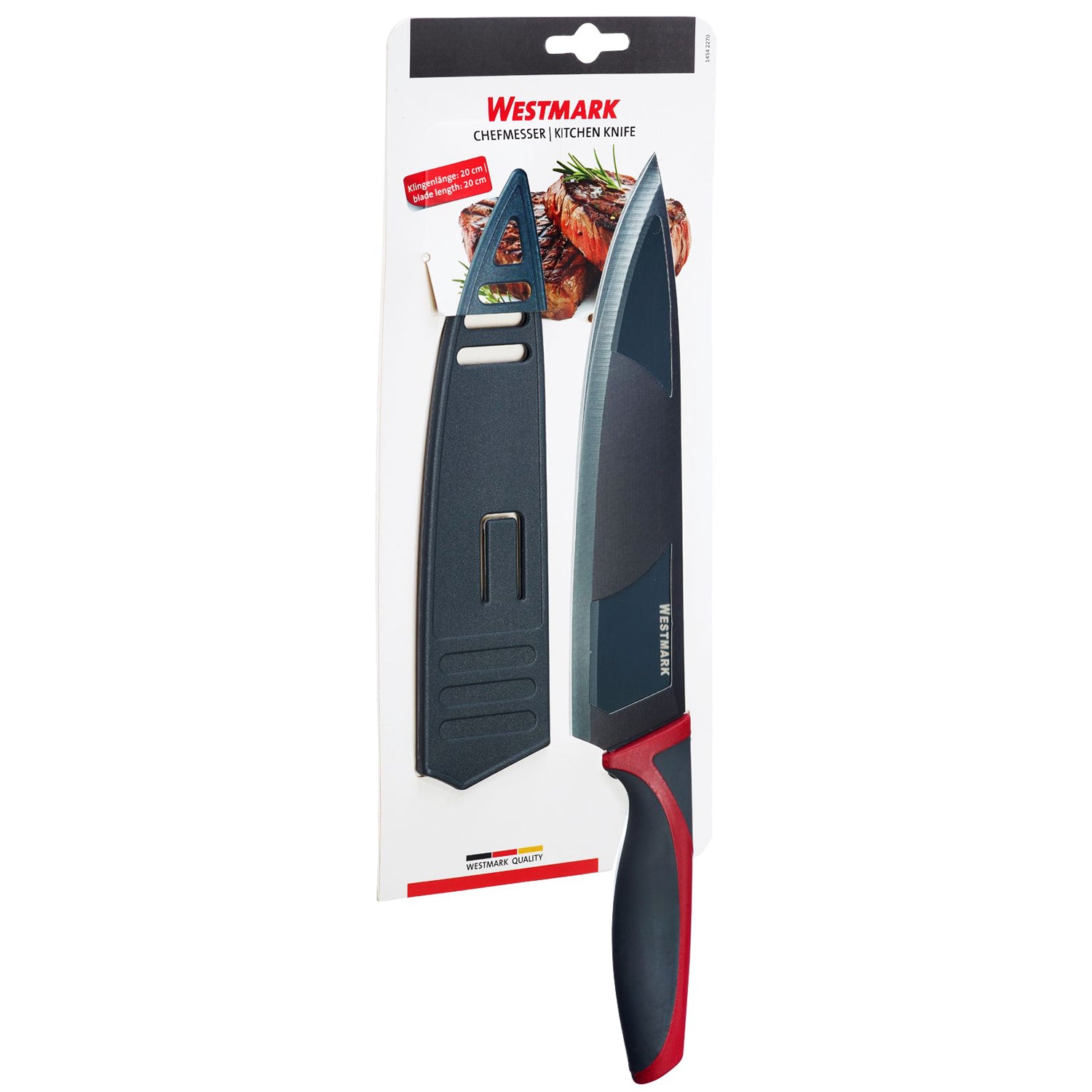 Westmark Chefmesser · 20 cm · antihaft · V-Schliff · inkl. Klingenschutz