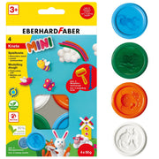 EBERHARD FABER Spielknete · 4er Set · 4x50 g · inkl. 2 Werkzeuge · Sonderfarben