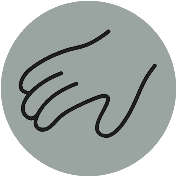 Icon einer Hand als Symbol für Alltageshilfen