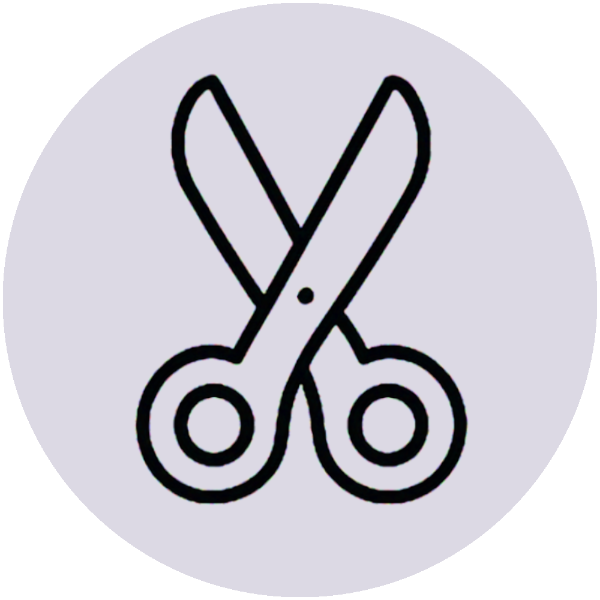 Icon einer Schere als Symbol für Scheren