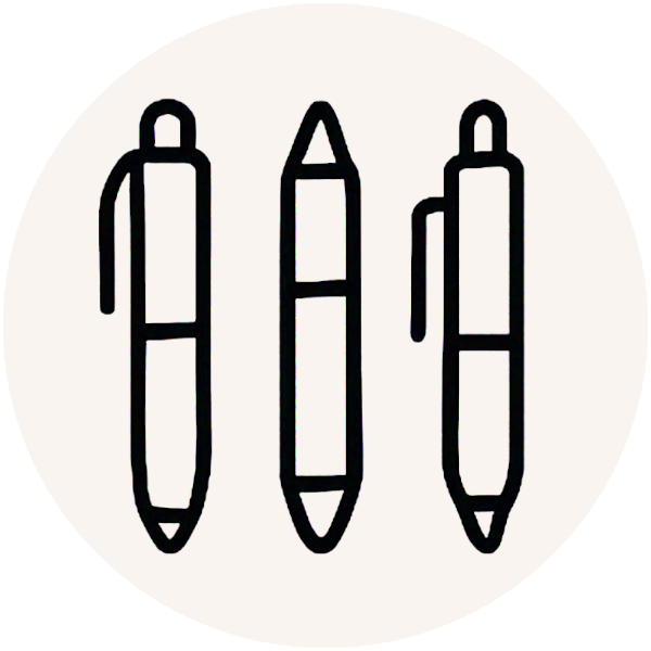 Icon einer Stiften als Symbol für Schreibgeräte
