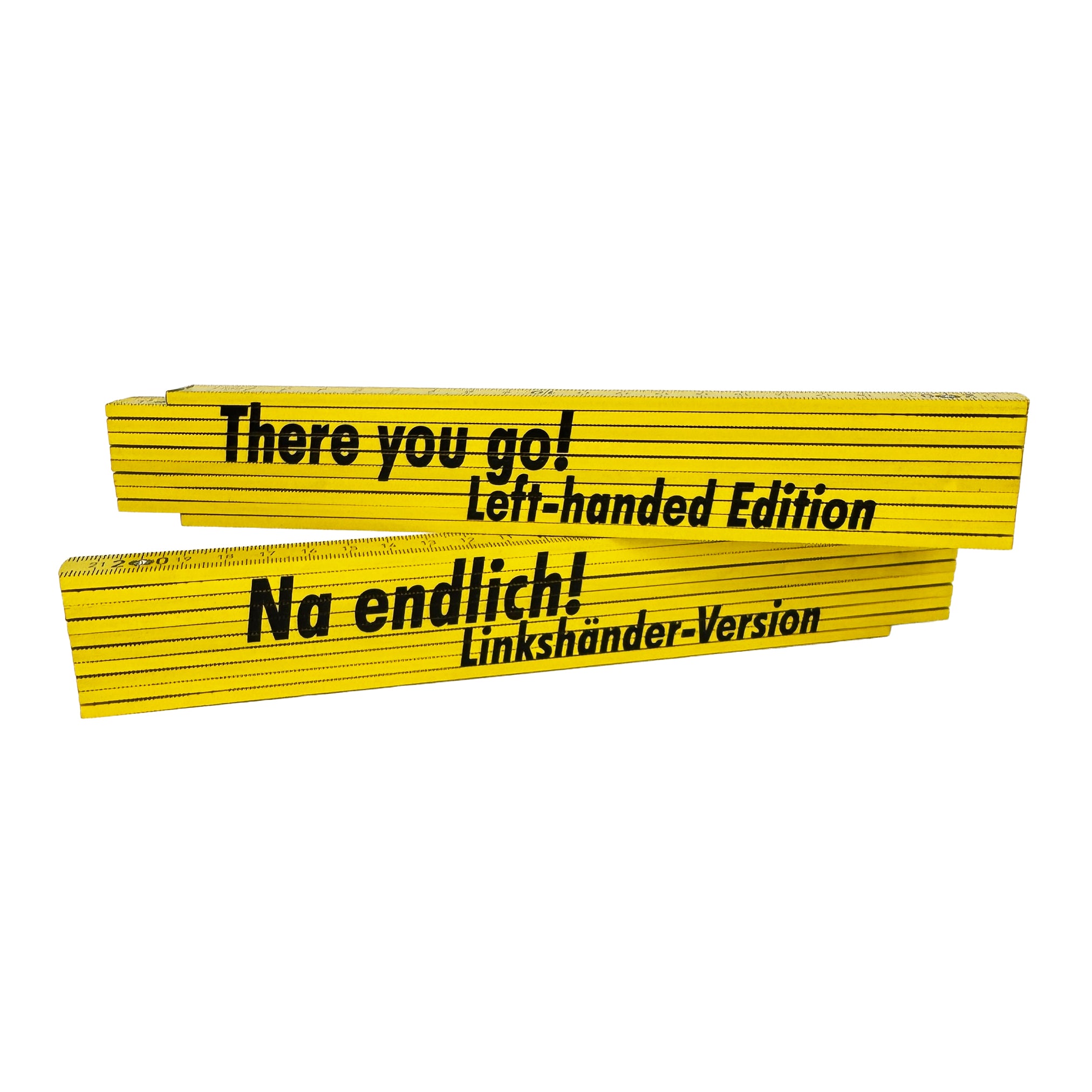 Linkshänder Zollstock 2m